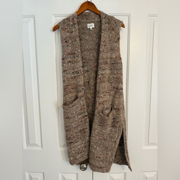 Aritzia Wilfred Dunkirk Wool Alpaca Blend Sweater Tan Brown Vest Size Small - Picture 2 of 10